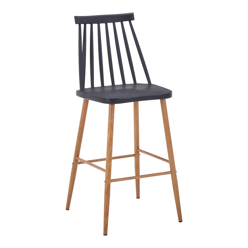 Scaun de bar Aurora I, Pako World, PP, Negru-Natural, 42x47x99 cm
