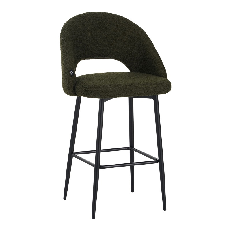 Scaun de bar Masebo, Pako World, Verde, 48x52x97 cm