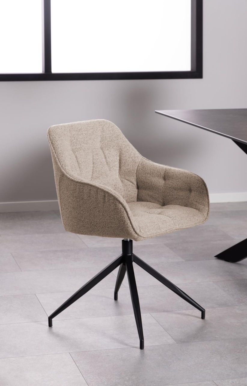Scaun dining Brooke, Bej, 82x57x54.5 cm