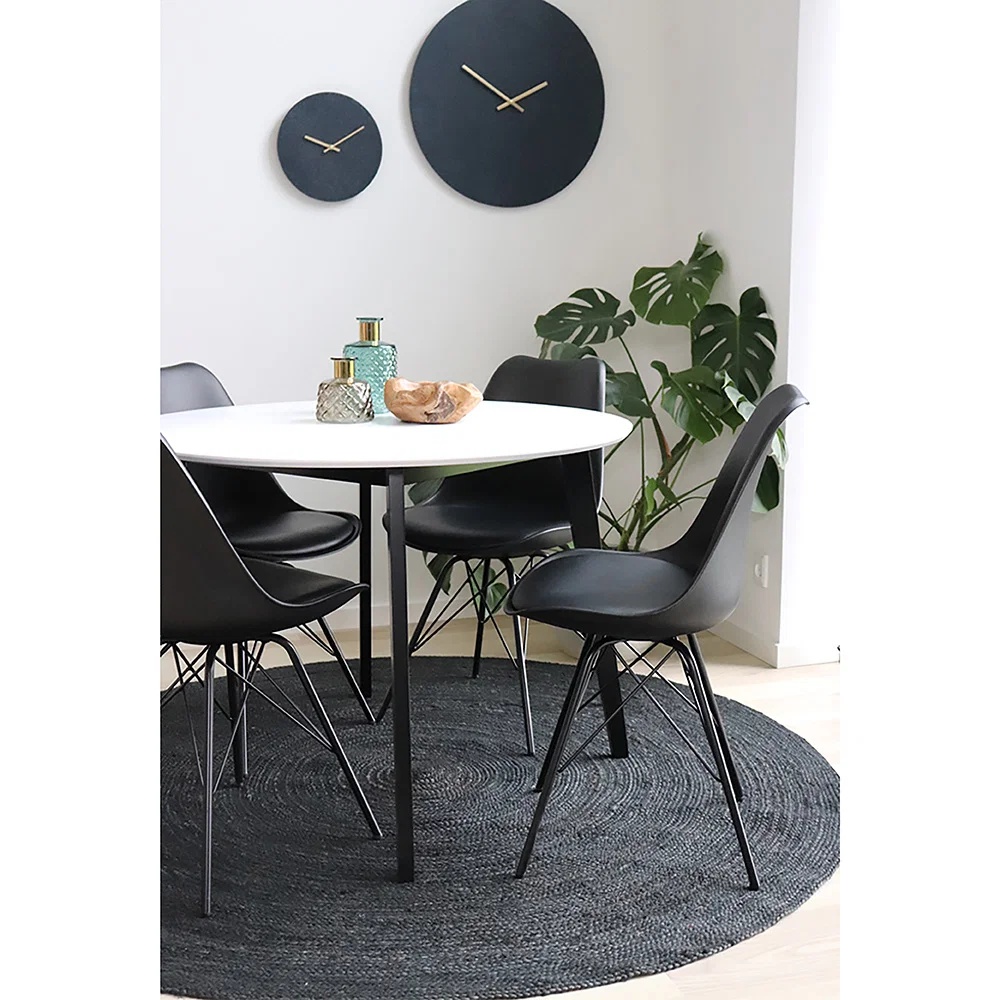 Scaun dining Oslo, Negru, 55x48x84 cm - Imagine 3