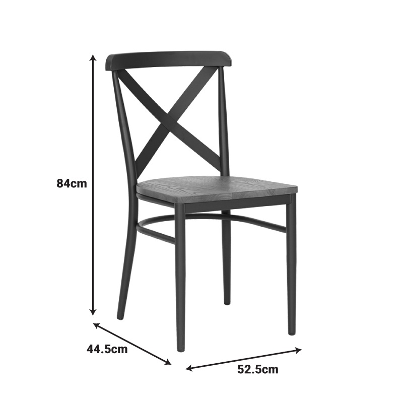 Scaun Ferona Gri inchis 52.5x44.5x84 cm - 1 | YEO