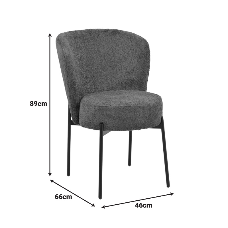 Scaun, Houlian, Antracit, 66x46x89 cm