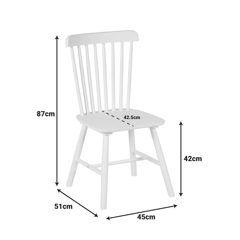 Scaun Melia Alb 45x51x87 cm