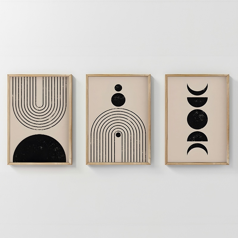 Set 3 tablouri Aregon Multicolor 33x1.5x48 cm