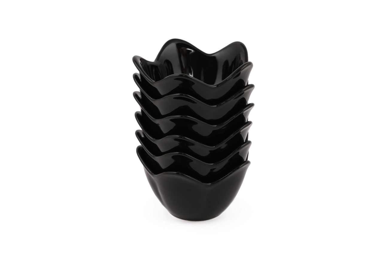 Set boluri pentru aperitive (6 bucati) Acd700 Negru 12x12x12 cm - 2 | YEO