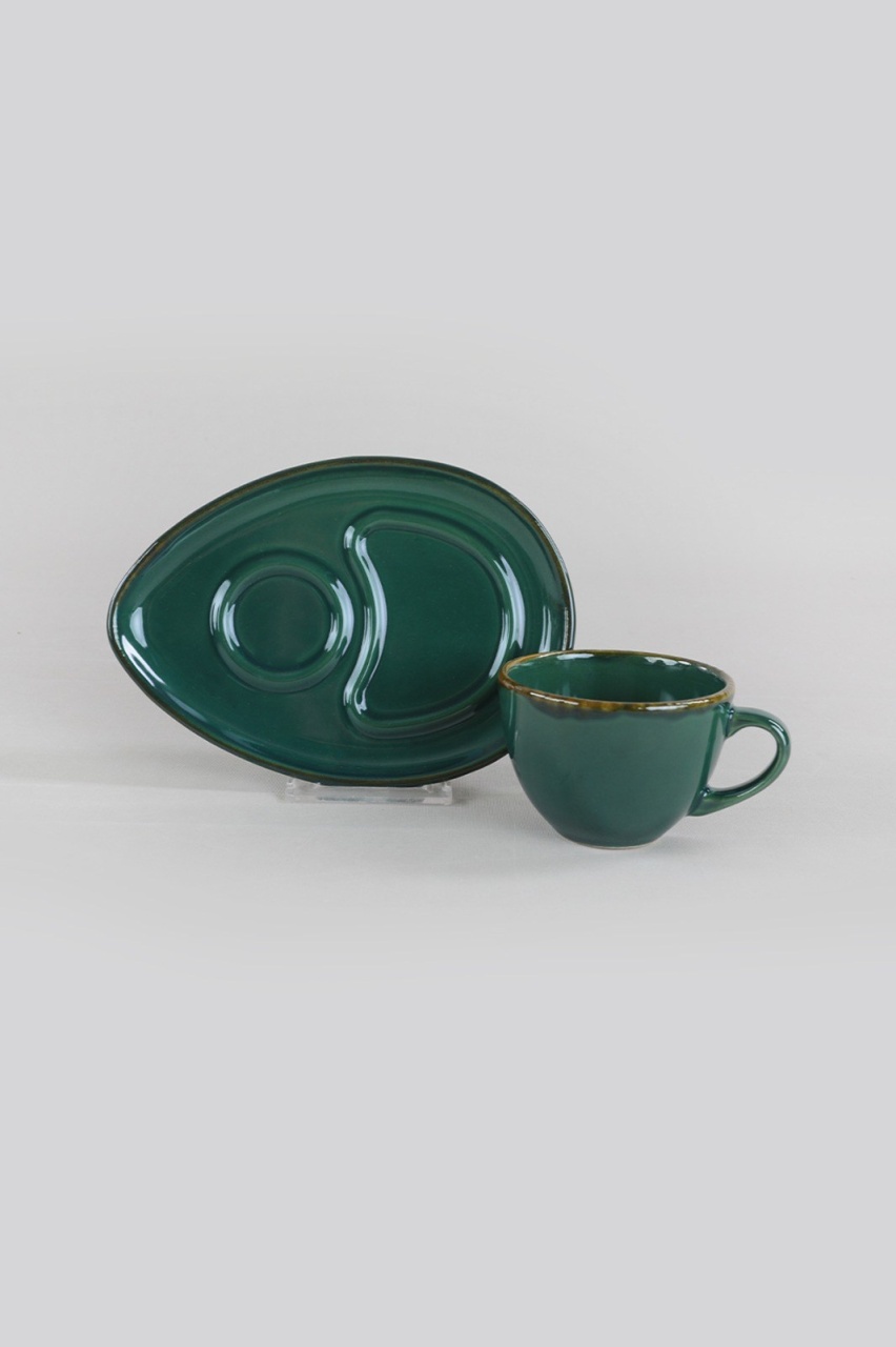 Set cesti de cafea (4 bucati) A839700 Verde 9.2x9.2x6.9 cm - 2 | YEO