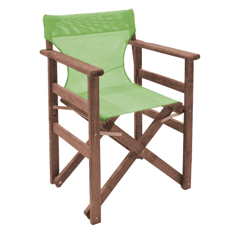 Set de gradina masa si scaune Retto 5 bucati din lemn masiv de fag culoarea nuc-verde deschis 120x75x71cm - 3 | YEO