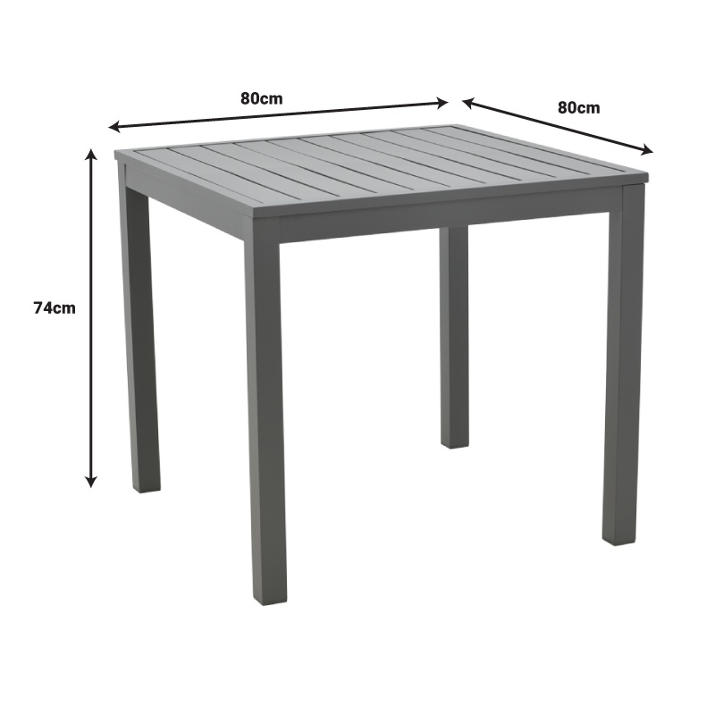 Set masa si scaune 3 buc de gradina Kliton-Raven Pako World Antracit 80x80x74 cm