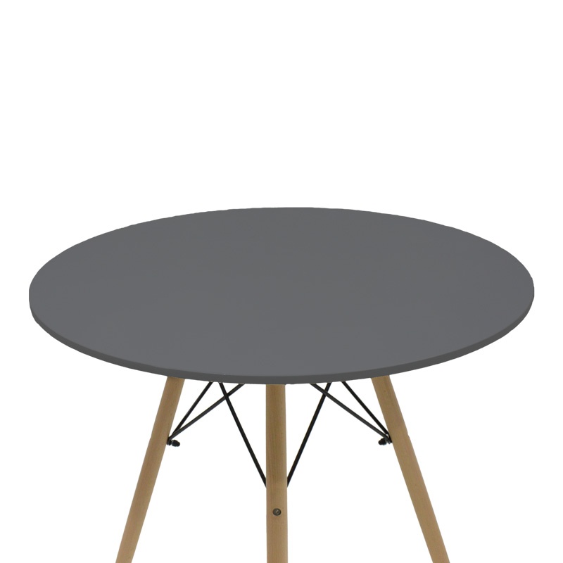 Set masa si scaune 3 piese Julita-Noor Natural 80x80x73 cm