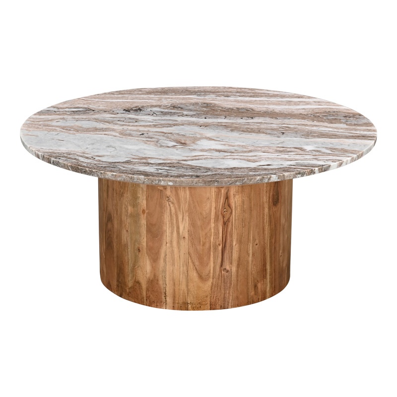 Set Masuta de cafea 2 buc Sergy boho Natural 90x90x40 cm - 1 | YEO