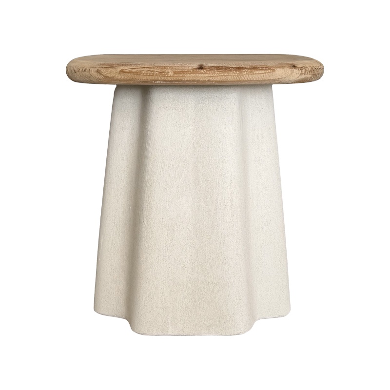 Set masute de cafea, 2 buc, Loberta, Pako, Alb 60x60x43 cm - 5