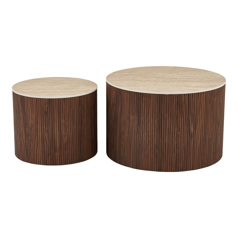 Set masute de cafea, 2 buc, Nelba, Pako, Bej 70x70x50 cm - 3