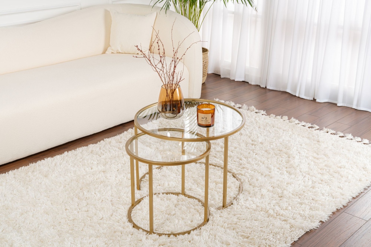 Set masute de cafea Aurum Auriu