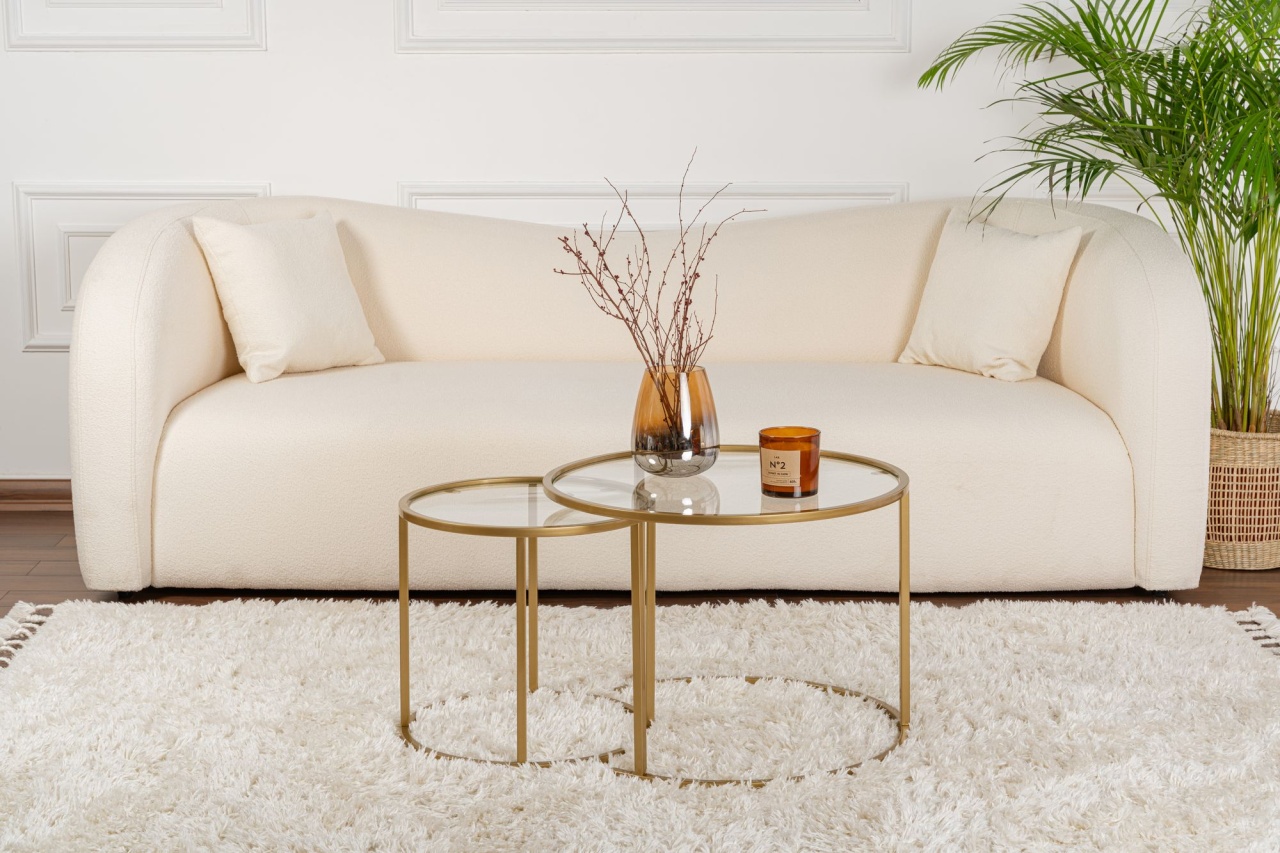 Set masute de cafea Aurum Auriu - 1 | YEO