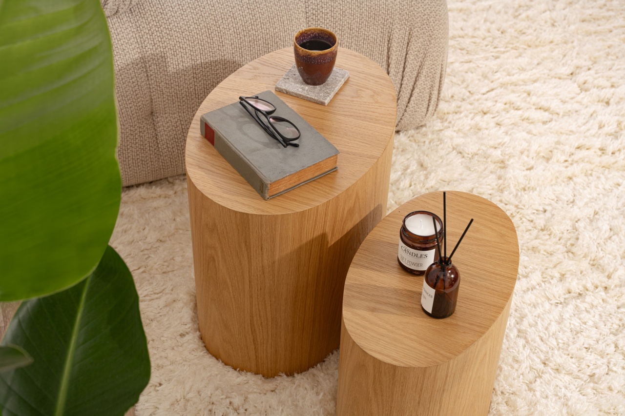 Set masute laterale Elipse Set Stejar - 2 | YEO