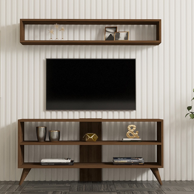 Set mobilier pentru living Prestige, Pako World, Nuc, 120x29x50 cm - 2 | YEO