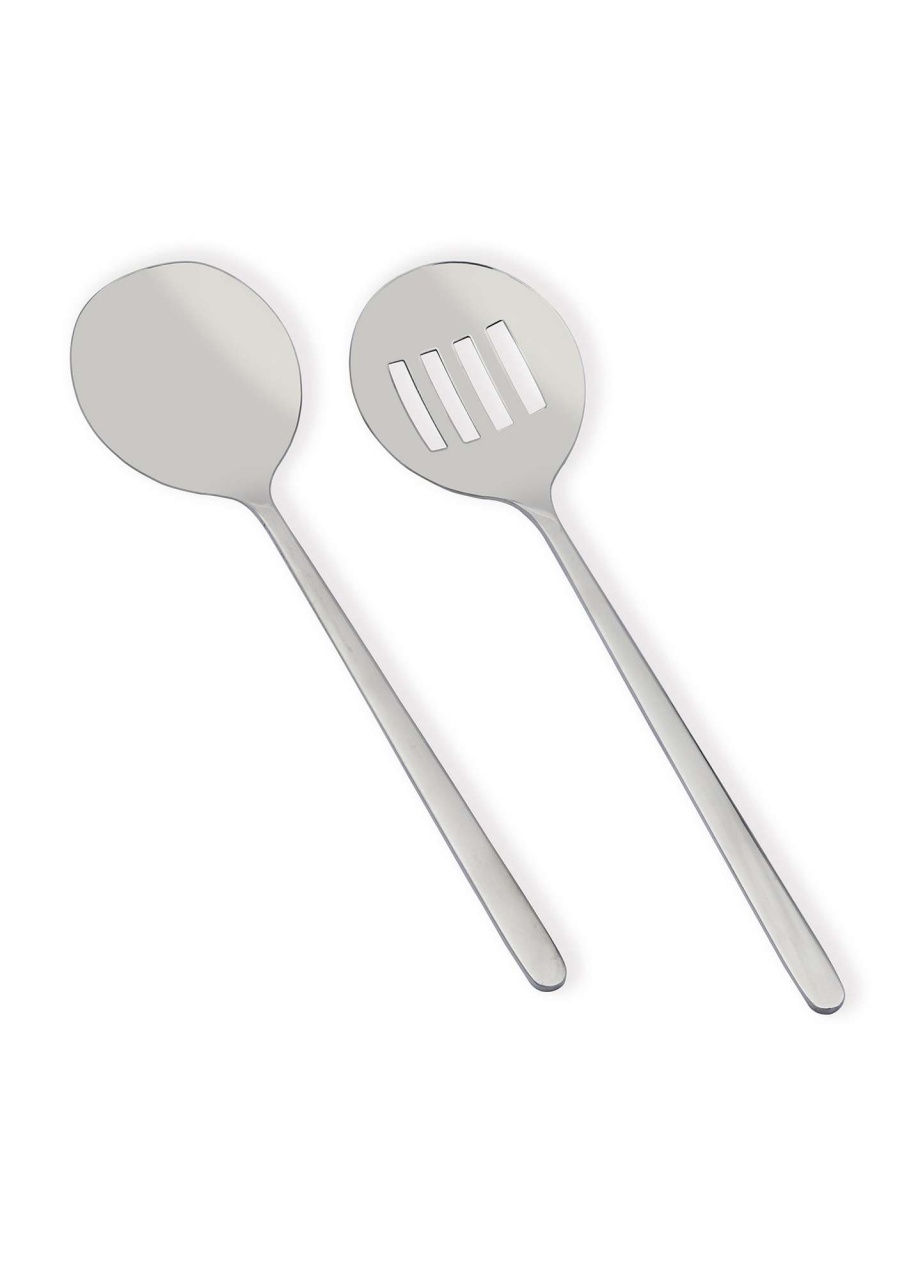 Set ustensile servire 2 bucati CKB0257 Argintiu 25x25 cm