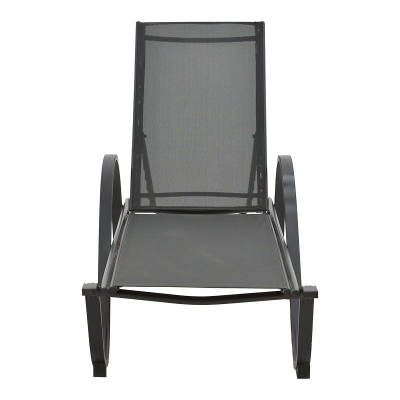 Șezlong de grădină Attain Gri 200x62x35 cm - 3 | YEO