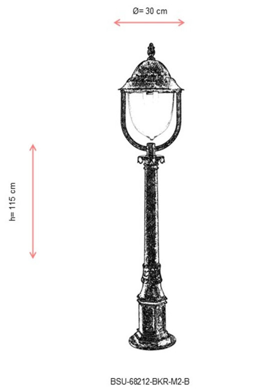 Stalp de iluminat BSU-68212-BKR-M2-B Maro - 2 | YEO