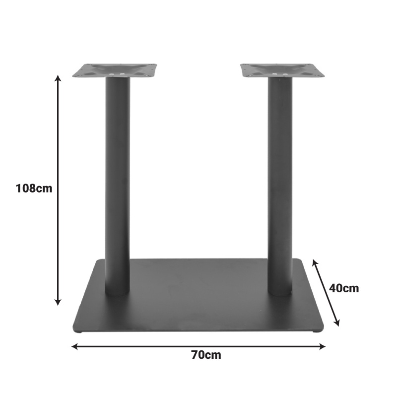 Stalp picior suport blat masa Givosa Negru 70x40x108 cm - 1 | YEO