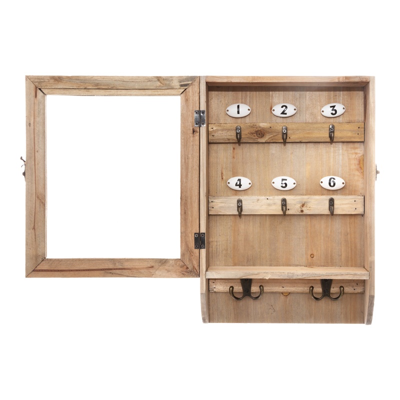 Suport chei din lemn Keledy Natural 26.4x8x38 cm - 1 | YEO