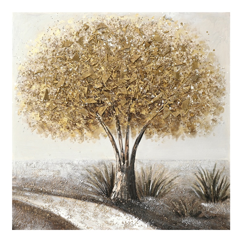 Tablou canvas Forestree Pako World Auriu 100x3x100 cm