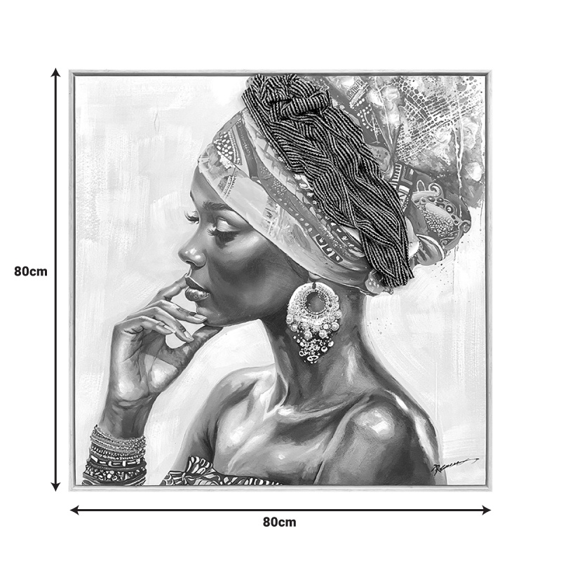 Tablou canvas Jalo E Pako World, cu rama, 80x3.5x80 cm
