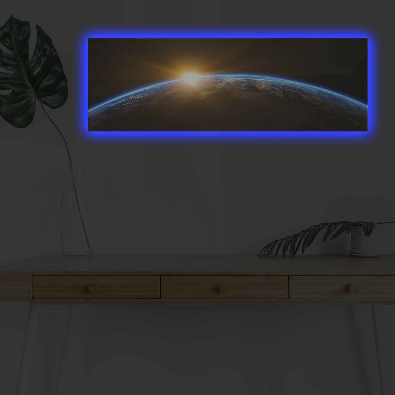 Tablou cu LED 3090NASA Multicolor 30x90x3 cm - 1 | YEO