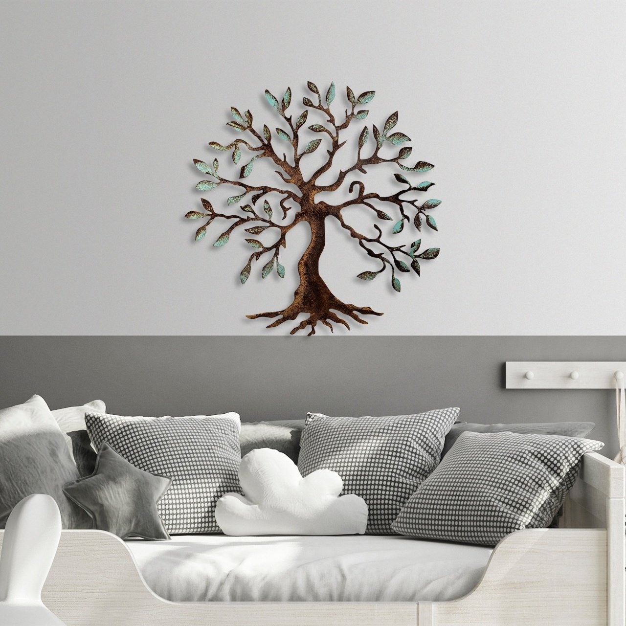 Tablou metalic Tree Multicolor 60x60x1.5mm - 2 | YEO