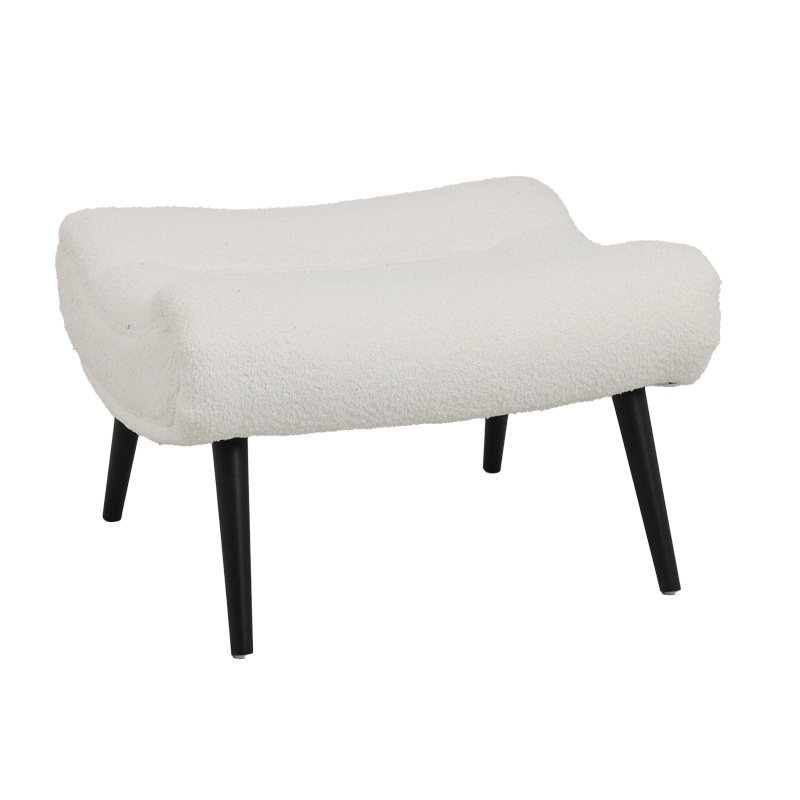 Taburet fotoliu Silla, Pako World, Alb, 68x58x40 cm