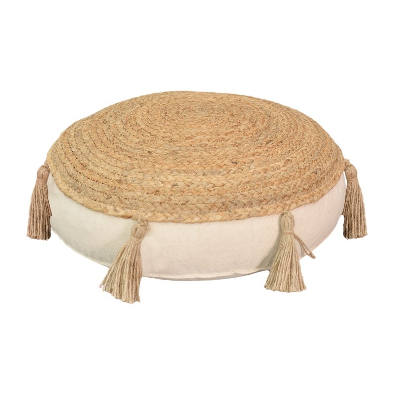 Taburet puf Elefon Boho Pako World Natural 40x40x7.5 cm