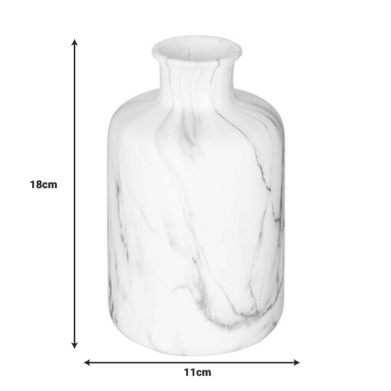 Vaza Diesel, Pako World, Ceramica, Culoare marmura, 11x11x18 cm