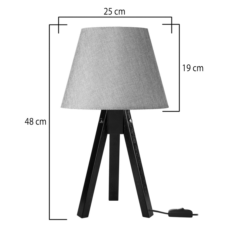 Veioza Adeck, Pako World, E27, Maro-Bej, 25x25x45 cm