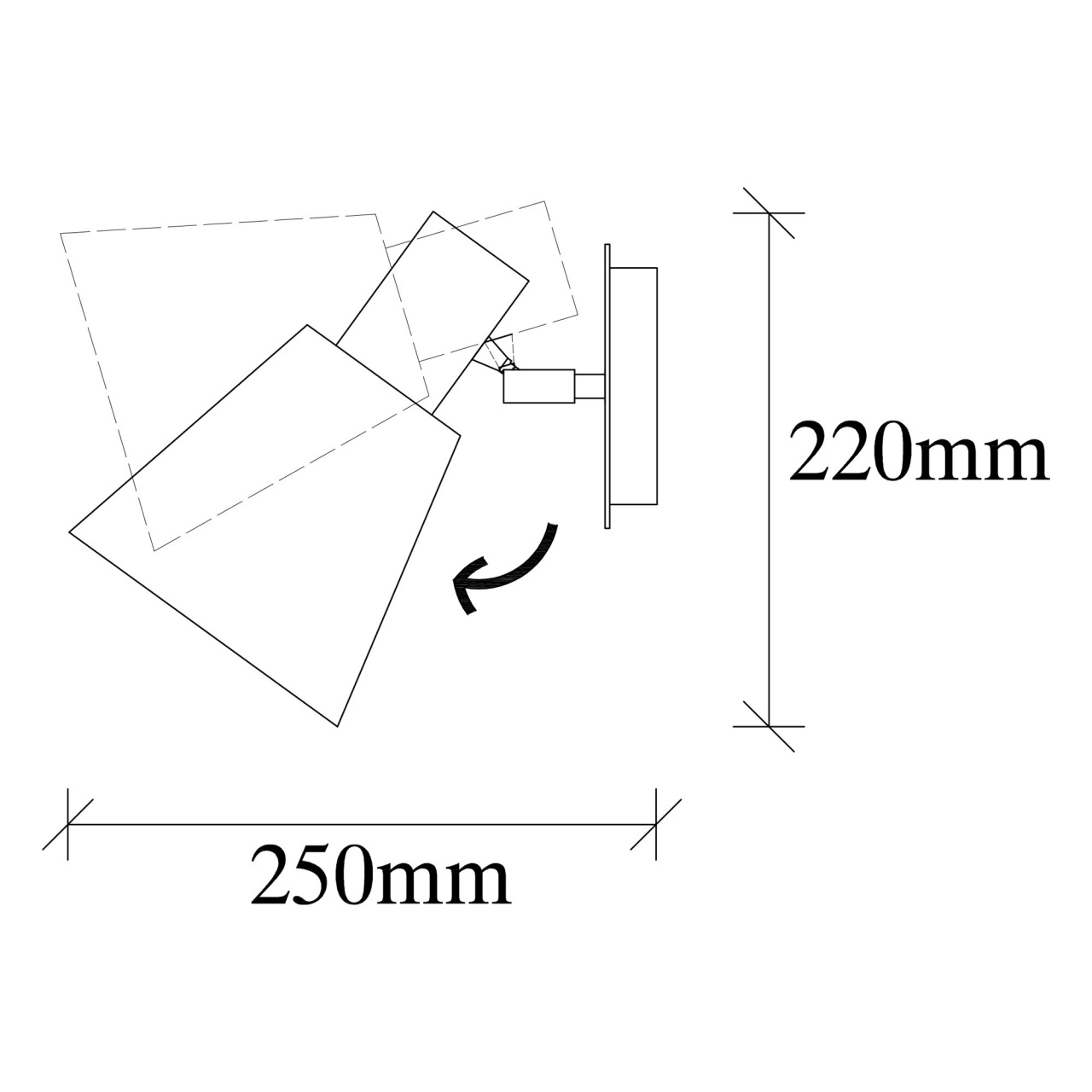 Aplica Kem Negru 25x14x22 cm - 2 | YEO