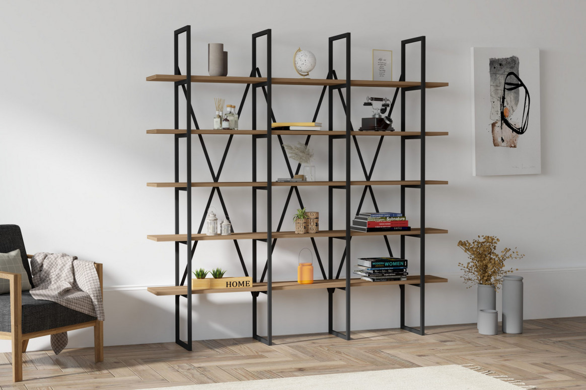 Biblioteca Beylerbe Walnut-Negru