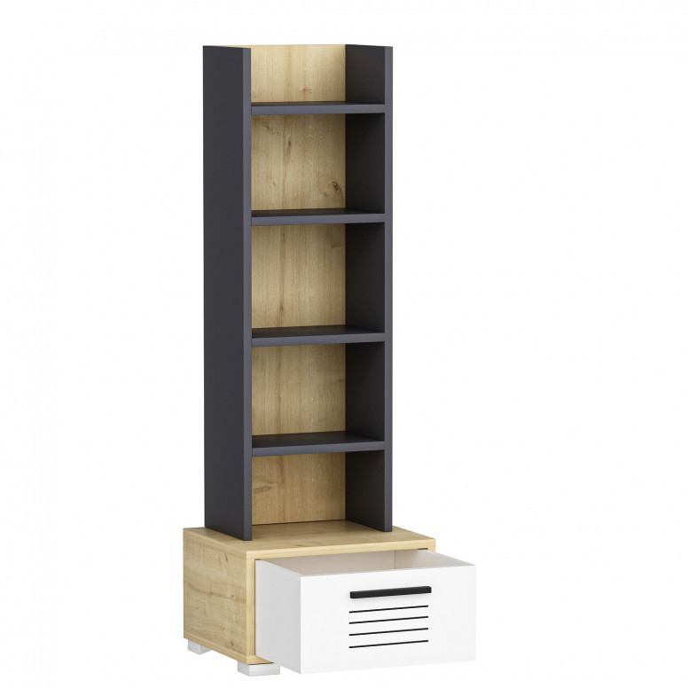 Biblioteca Dawn - Sapphire Oak, Alb, Antracit - 3 | YEO