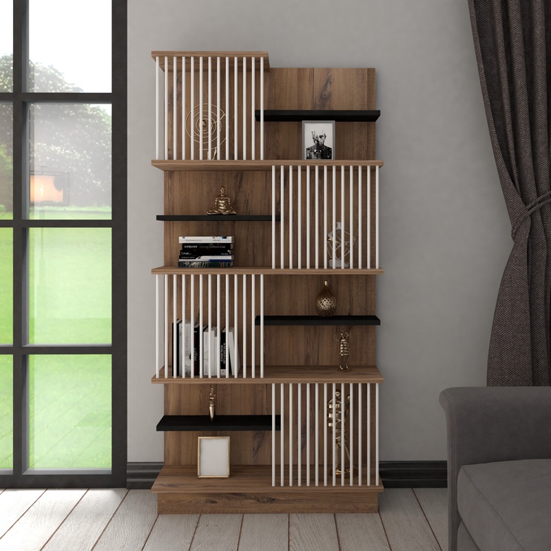 Biblioteca, Gassim, Pako, Sonoma 80x24.6x160 cm - 3