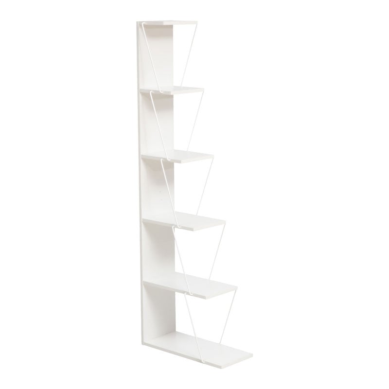Biblioteca mini Tars alb 130x22x146cm - 2 | YEO