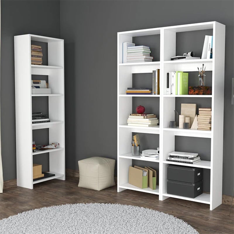 Biblioteca Rabuku Pako World Alb 146x22x123 cm - 2 | YEO