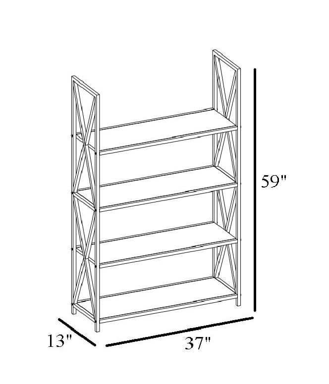 Biblioteca Xena - Walnut, Negru - 3 | YEO