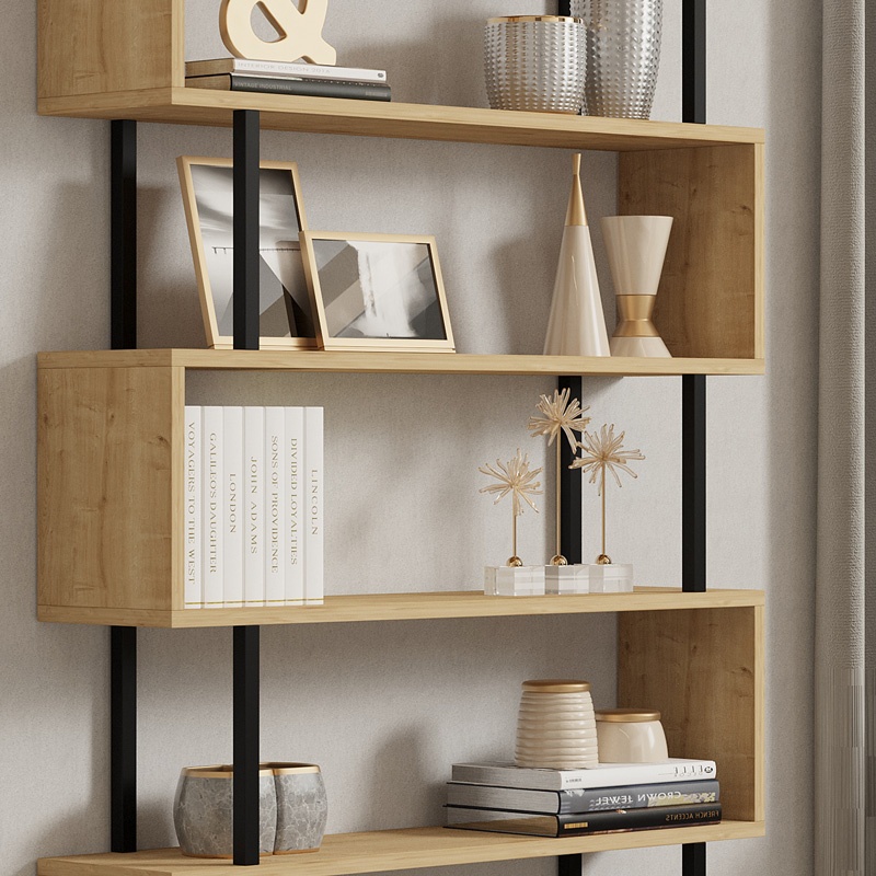 Biblioteca Ziza, Pako World, Stejar, 90x22x162 cm - 3 | YEO