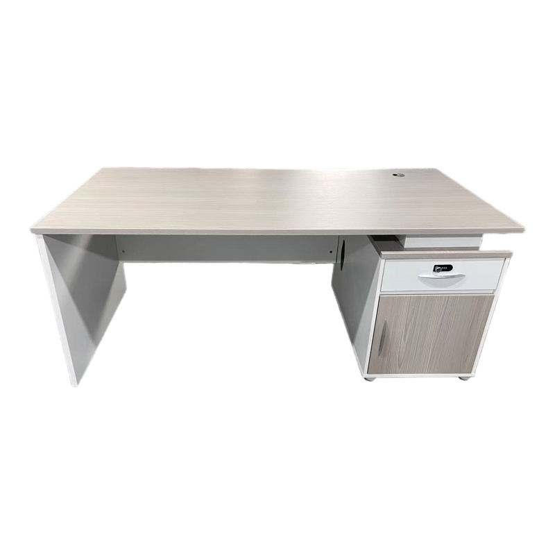 Birou Armadi cu dulap, Pako World, Alb-Sonoma, 180x80x75 cm - 3 | YEO