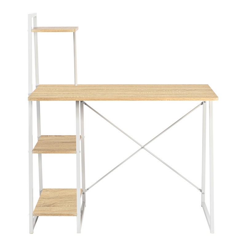 Birou cu rafturi Deckstor, Pako World, Alb, 102x50x117 cm - 3 | YEO