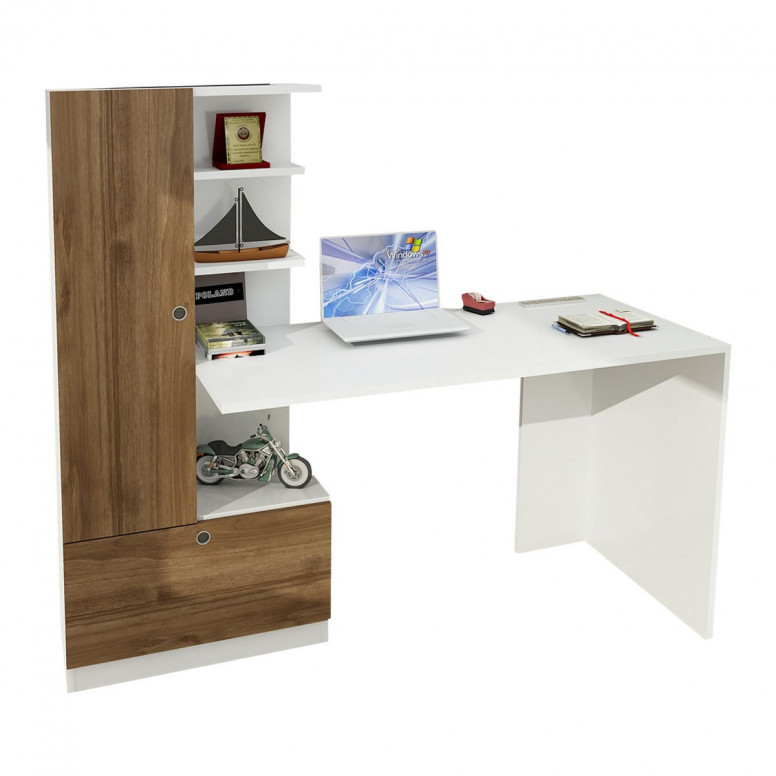 Birou Domingos Alb-Walnut - 1 | YEO