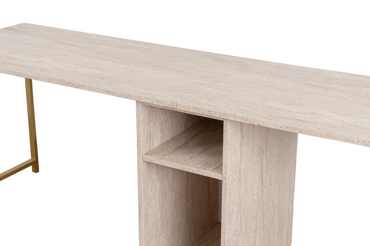 Birou Twin Study Desk Auriu - 5 | YEO