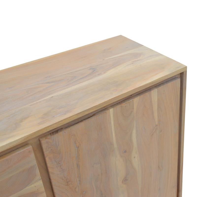 Bufet Emira, Pako World, Lemn de salcam, Natural, 160x40x80 cm