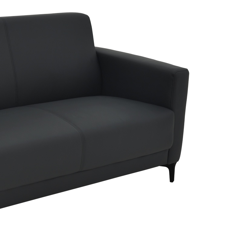 Canapea 2 locuri Sidica I, Pako World, Negru, 135x78x83 cm - 3 | YEO