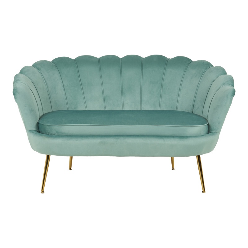 Canapea cu 2 locuri Daimon Verde deschis 134x70x77 cm - 2 | YEO