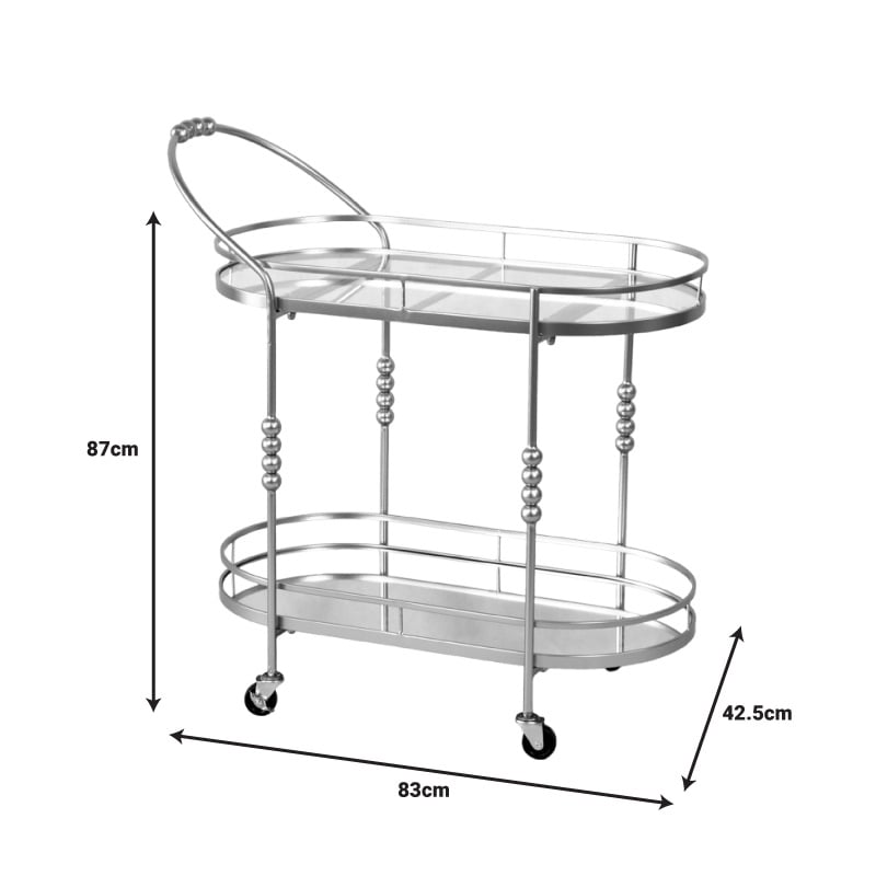 Carucior servire Sieni Pako World Auriu 83x42.5x87 cm