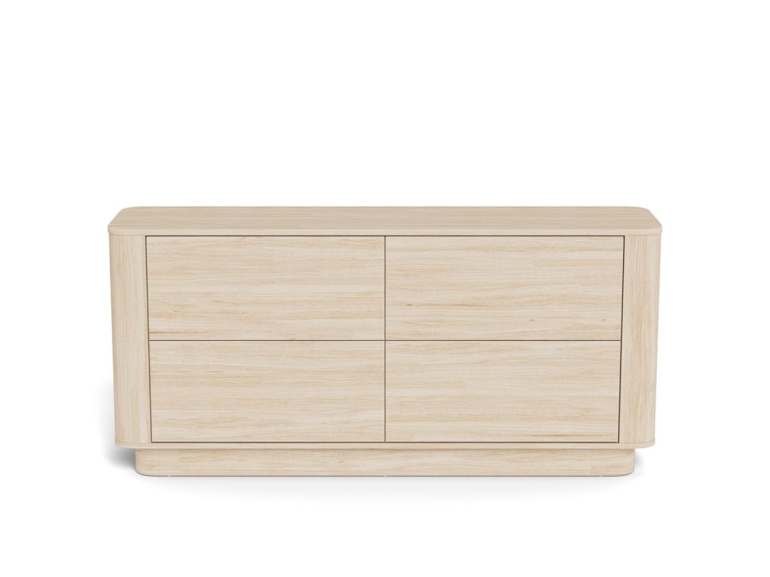 Comoda Atmore, Alb, 75x160x40 cm - Imagine 3